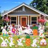 Cartão de Lugar Novo de Páscoa Transfronteiriço Jardim Externo Pátio Ovo de Páscoa Grande Coelho Decoração de Festa de Páscoa