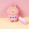 Cartera pequeña Labubu para niños de silicona, pequeño regalo, llavero, colgante, lindo regalito para máquina de garra, en stock