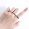 Anel de Dinheiro S990 Prata Pura para Mulheres, Design Único de Nicho, Anel para Dedo Indicador, Anel de Moeda de Cobre Atrai-Fortuna para Homens, Atacado