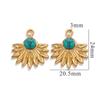 Bohemian Sunflower Natural Stone Brincos Colar Titanium Steel Pingente Acessórios DIY Jóias Fazendo Suprimentos