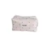 Estuche de lápices de lunares estilo coreano, bolsa de almacenamiento de tela linda y de tono cremoso, elegante y atractiva, perfecta para niñas jóvenes, una bolsa de lona de mano
