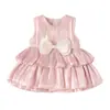 Vestido de Verão para Bebês Meninas, Sem Mangas, Macio, Fino, Vestido Regata de Princesa, Macacão Bebê, Vestido Macacão