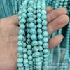 Piedra Natural 2-12mm Turquesa Cuentas Redondas Turquesa Fénix Cuentas Sueltas Colgante Pulsera DIY Accesorios para Joyería