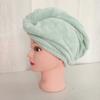 Gorro de ducha de forro polar coral liso gorro para secar el cabello femenino absorbente de secado rápido toalla absorbente para cabello largo pañuelo para la cabeza se puede establecer logotipo