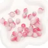Colgante de Cristal Rosa Melocotón Cuentas Sueltas Pulsera Trenzada Hecha a Mano DIY Material para Abalorios Pequeños Accesorios de Joyería