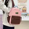 Mochila Cruzada de Alta Gama Retro con Bloques de Color de un Solo Hombro con Textura, Gran Capacidad, Moda Estudiantil Moderna Versátil