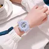 592 relojes electrónicos transparentes Matcha verde multifunción deportivos impermeables relojes ins al por mayor