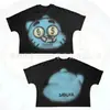 2026 Verano Hip-Hop Dibujos Animados Patrón Nuevo Transfronterizo Camiseta Estampada Estilo Harajuku Ropa de Manga Corta para Hombre