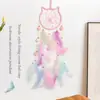 Atrapasueños de Plumas Estilo Fresco Transfronterizo Decoración Colgante Carrillón de Viento Colgante Tejido de Plumas Hecho a Mano Decoración Linda para Habitación Infantil