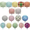 Pelota 4D Mate de 22 Pulgadas con Rayas de Estrella, Copos de Nieve Degradados, Moño Navideño, Patrón a Cuadros, Arreglo de Decoración para Fiesta de Cumpleaños