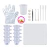 Kit de ferramentas de material para fabricação de cola de gota DIY Ferramenta de moagem de cola Balança eletrônica Haste de agitação Copo de medição Resina Ferramenta de cola