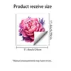 Adesivo de Parede Autoadesivo Flor de Peônia Rosa e Roxa Xino Ph-Qt908 Filme Decorativo de Parede de Fundo para Sala de Estar Quarto Estilo Chinês