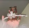 Pinza de pelo de moda para mujer con un toque de alta gama, pinza de tiburón, pasador para recogido estilo perezoso, pasador floral para la nuca, pinza para la nuca