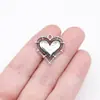 20x 20mm 1,9g joia de prata antiga acessórios DIY atacado pingente de amor gótico