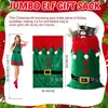 Suministro Exclusivo Transfronterizo de Bolsas de Terciopelo Navideñas con Cordón, Bolsas Grandes de Regalo de Papá Noel, Bolsas de Regalo Navideñas Rojas y Verdes
