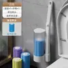 Cepillo de Inodoro Desechable Montado en la Pared Artefacto de Limpieza de Baño Hogareño Cepillo de Inodoro Montado en la Pared Sin Ángulo Muerto Cabezal de Repuesto