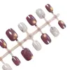 Cristal Uva Olho de Gato Textura de Alta Qualidade Estilo Garota Elegante Estilo Irmã Real Clareamento Arte de Unhas Curtas 30-t Unhas Vestíveis
