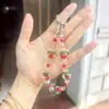 Corrente de Celular de Cristal de Alta Qualidade, Pingente de Capa de Celular em Formato de Caqui, Cordão de Pulso para Câmera, Pingente Anti-Perda Venda por Atacado