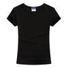 Camiseta de Manga Corta con Cuello Redondo de Color Sólido Modal de 180 g para Mujer, Elegante para el Trabajo, Color Sólido, Ajustada, Camiseta Básica Estampada