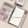 Ppa6a7 Transparente M5 Folhas soltas Manual Livro Ins Diário portátil do aluno Caderno Sub-shell Bolsa de armazenamento Conjunto de cartões