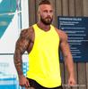 Amazon Comércio Exterior Verão Europa e Estados Unidos Deep Dig Algodão Fitness Blank Colete Esportivo Colete em forma de I Beleza Masculina