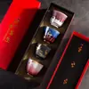 Taza Maestro Cultural y Creativo de la Ciudad Prohibida Cerámica Taza de Té Kung Fu Taza de Degustación Set de Tazas de Té Regalo Caja de Regalo de Alta Gama Recuerdo