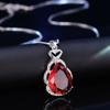 Moda Transfronteriza Europea y Americana para Mujer Colgante Grande de Color de Gota de Agua Micro-incrustado Súper Brillante Diamante Principal Cristal Gema Vivo