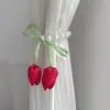 Novos Prendedores de Cortina com Fechos Magnéticos de Pérola, Cordas Prendedoras de Cortina Voil Tulipa, Acessórios Criativos para Decoração de Cortinas, Cordas para Recolher Cortinas