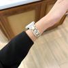 Para Apple Watch iwatch9 Correa Lindo Cachorro Diamante de Color Metal applewatch8 Cómoda Cadena para Mujer