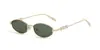 Óculos de Sol Retro Novos 2026 Armação Pequena Oval Estreita Armação de Metal Prateado Marca Trendy de Nicho Decoração com Letras Óculos de Sol