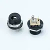 Soquete de Alimentação DC de Cobre Puro DC-021 Rosca 5.5*2.1/2.5 Pino Três Pinos Vertical Conector DC Fêmea