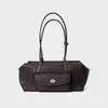 Bolso baguette para debajo del brazo mujer piel genuina bolso tote gran capacidad mujer bolso bandolera cuero encerado al aceite bolso de mano para el día a día mujer