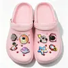 Astronauta Espacial Planeta Desenho Animado Sapatos de Furo em PVC Tema Flor Universo Fivela de Sapato de Borracha Macia Acessórios para Sapatos de Jardim DIY