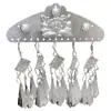 Acessórios de Cabelo Estilo Antigo, Pentes Tradicionais, Pingentes de Prata Étnicos, Franjas, Pentes Hanfu, Ornamentos de Cabelo Suaves para o Dia a Dia, Pares de Pentes
