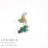 Colgante Estilo Antiguo Jade Ágata Vaina de Loto Pulsera Pequeña Accesorios Colgante de Pulsera Hecho a Mano DIY Accesorios para Combinar