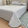 Lençol de cama de gaze dupla camada espessado com estampa floral de outono/inverno grau A, peça única, adequado para dormitórios estudantis, inclui uma capa de edredom e uma fronha, um conjunto de três peças, e pode ser usado nas quatro estações.