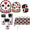 Amazon Poker Carta Temática Festa de Aniversário Louça de Mesa Cartas de Baralho Poker Copos de Papel Descartáveis Guardanapos Pratos de Papel Toalha de Mesa