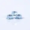 Tuerca hexagonal con brida y dientes Grado 8, tuerca hexagonal con brida y dientes de cabeza hexagonal de alta resistencia con zinc azul-blanco, tuerca antideslizante