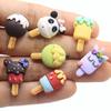 Accesorios de helado de resina de dibujos animados, pegamento para bricolaje, fundas para teléfono móvil, pegatinas para refrigerador, accesorios de comida y juegos, accesorios para el cabello y la cabeza para niños.