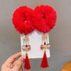 Gomas para el pelo de niña Adornos para la cabeza de Año Nuevo Estilo Chino Rojo Bandas para el pelo de bebé Cuerda para el pelo de moño de Año Nuevo para niños Accesorios para el pelo