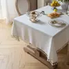 Mantel de color liso simple, impermeable, fácil de limpiar, cubierta de mesa de comedor de lujo ligero, mantel para mesa de centro de sala de estar, disponible en varios colores, directo de fábrica