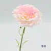 Buquê de flor artificial cravo de haste curta de haste única para vaso, decoração de casa, decoração de sala de estar, ornamento de mesa de jantar, flor artificial