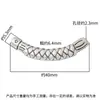 Prata 999 pura vintage 3D prata maciça estilo chinês peixe koi em forma de pulseira meia-lua curva, pulseira meia-lua em forma de peixe "abundância todo ano" acessório de tubo de prata