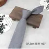 Nova Gravata Listrada Diagonal de Algodão 7,5cm Formal Casual Amarrada à Mão Larga para Homens em Estoque do Fabricante
