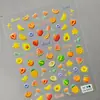 Adesivos Relevo de Frutas Frescas Transfronteiriços, Múltiplas Opções Disponíveis, Adesivos 3D de Morango, Melancia, Cereja para Nail Art, Estilo Ca