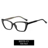 82273 Armazón de Gafas Clásico Negro Grueso para Mujer, Luz Azul Anti-Azul, Cara Grande, Cara Llana, Se Puede Combinar con Miopía Lentes Transparentes Venta al por Mayor