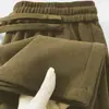 Calças casuais de atacado transfronteiriças com cordão, calças femininas de outono, longas, simples, elásticas, cintura alta, retalhos, soltas, retas, perna larga