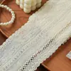8.5cm/12.5cm de Ancho Blanco/Albaricoque Doble Cara Hilo de Algodón Bordado Hidrosoluble Perforado Encaje de Algodón Accesorios Decorativos