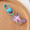 Acessórios de Resina Série Oceano Brilhante Desenho Animado Pingente Transparente Sereia Caranguejo Golfinho Estrela do Mar Chaveiro Bolsa