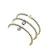 Nueva Pulsera de Cuentas Transfronteriza Europea y Americana para Mujer Pulsera Elegante Elegante de Tres Piezas de Moda Retro Pulsera Creativa de Moda